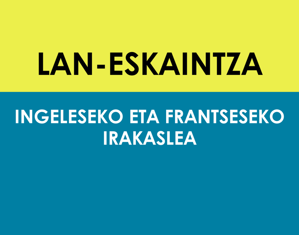 ingeles eta frantseseko irakaslea